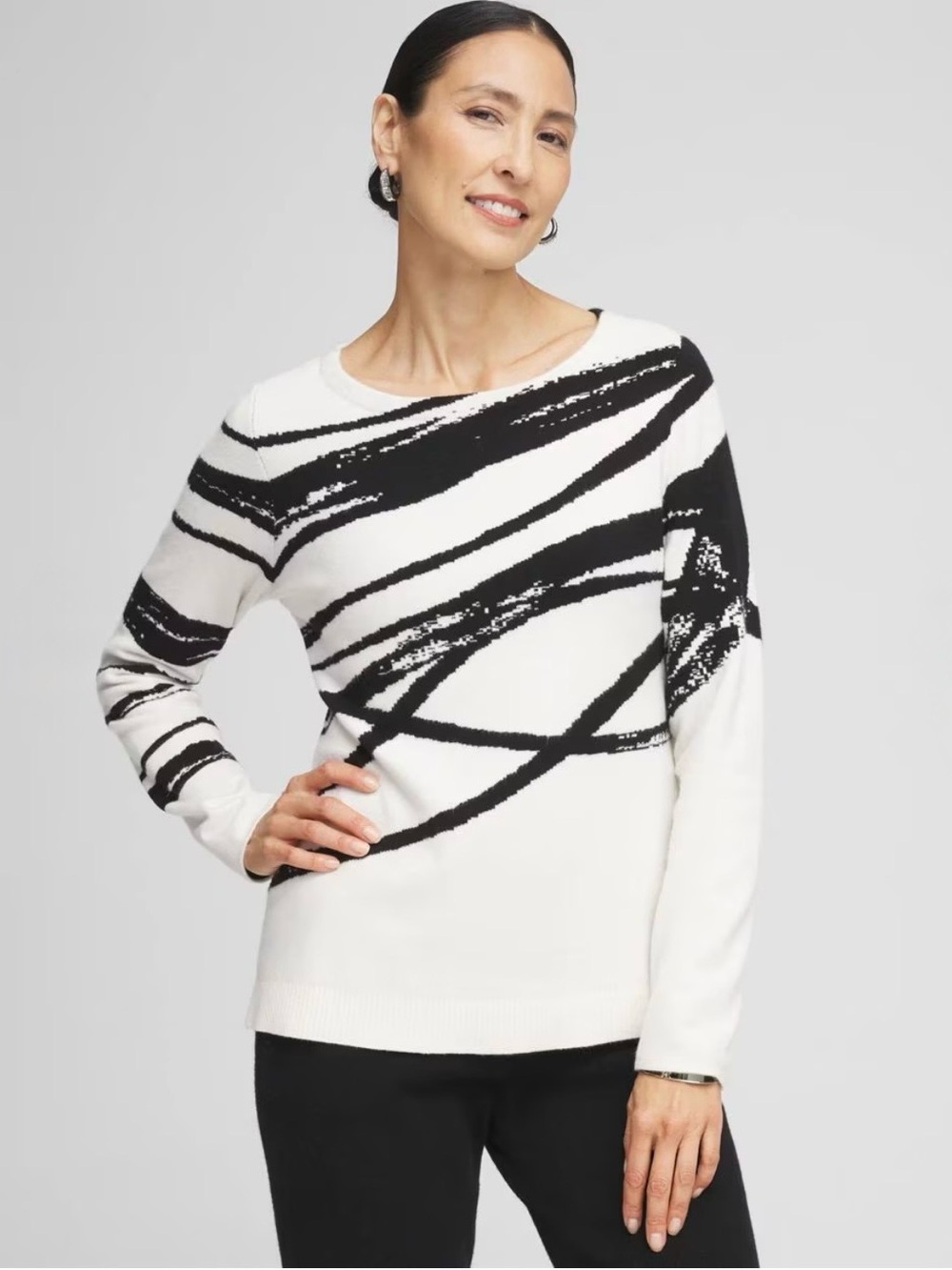 Zenergy® Luxe Jaquard Pullover Sweater Wmn’s 0